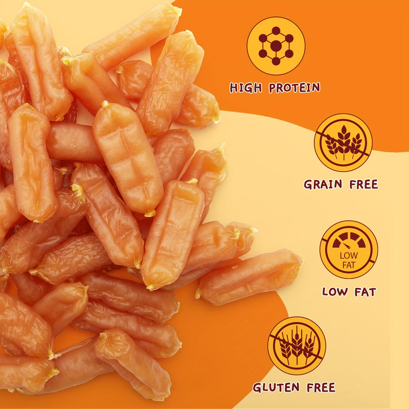 Chicken Jerky Sausage Dog Treats Slow Roasted Chewy Training Snack High-Protein Natural Reward for Medium Large Dogs 21oz 31oz