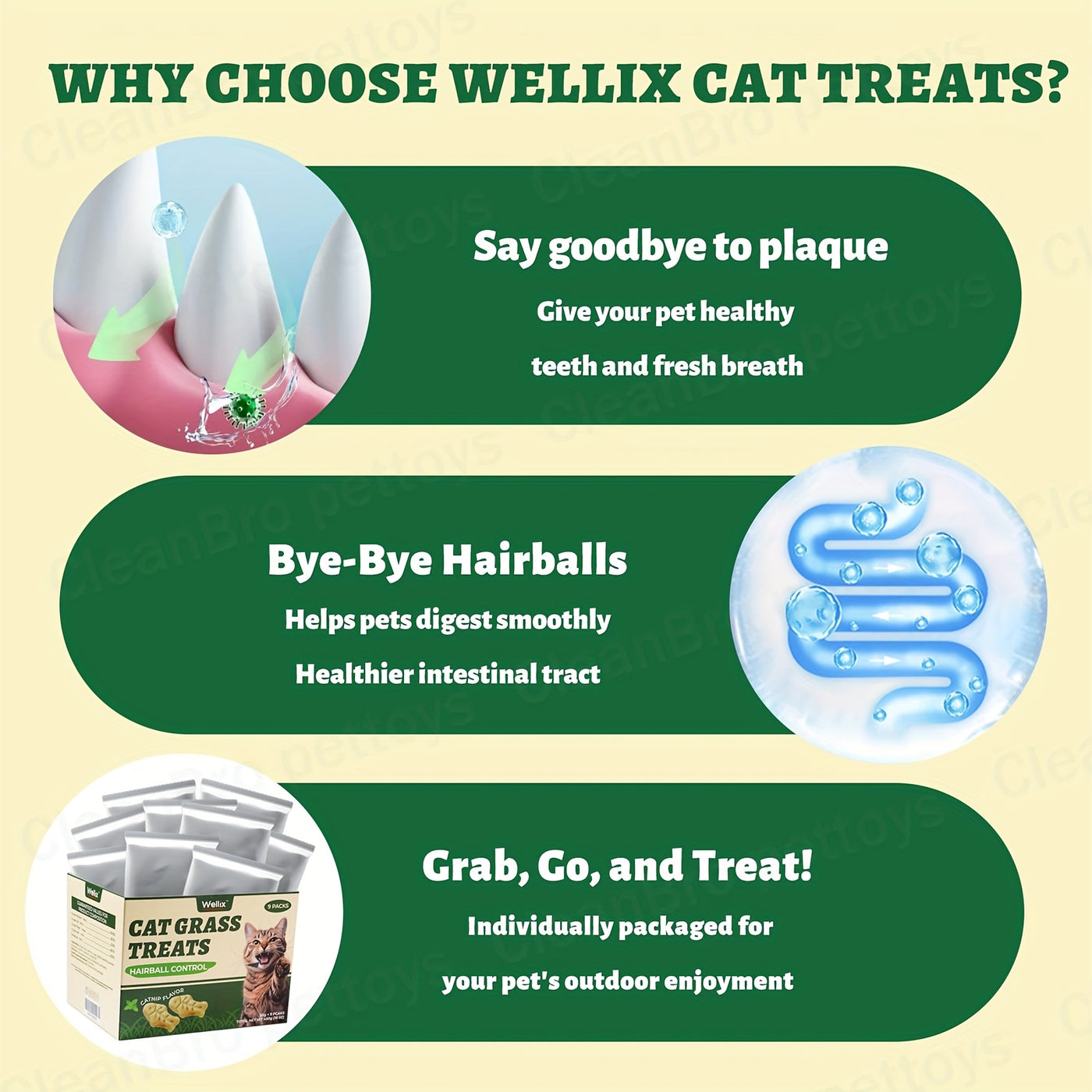 Catnip Cookie Cat Snacks with Cat Grass – Fish-Flavored Dental Molar Sticks for Teeth Cleaning, Hairball Control & Healthy Weight, Natural Treats for Indoor Cats, 150g