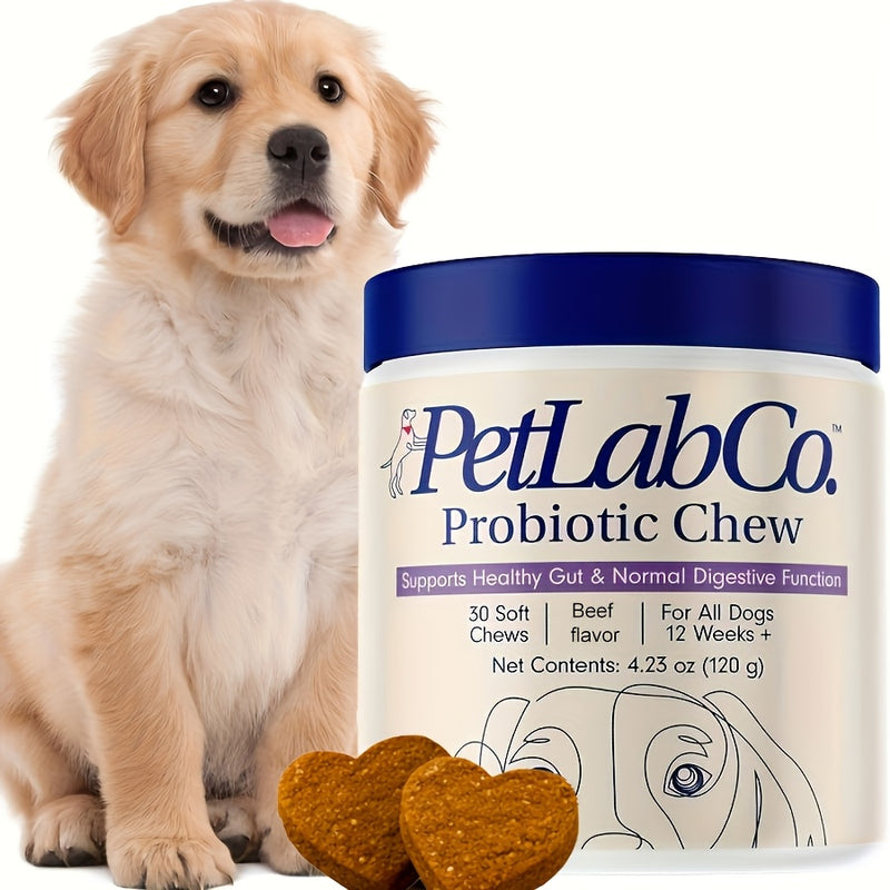 Dog Probiotic Chewable Treats with Natural Ingredients – Probiotics & Prebiotics for Digestive Health and Daily Wellness