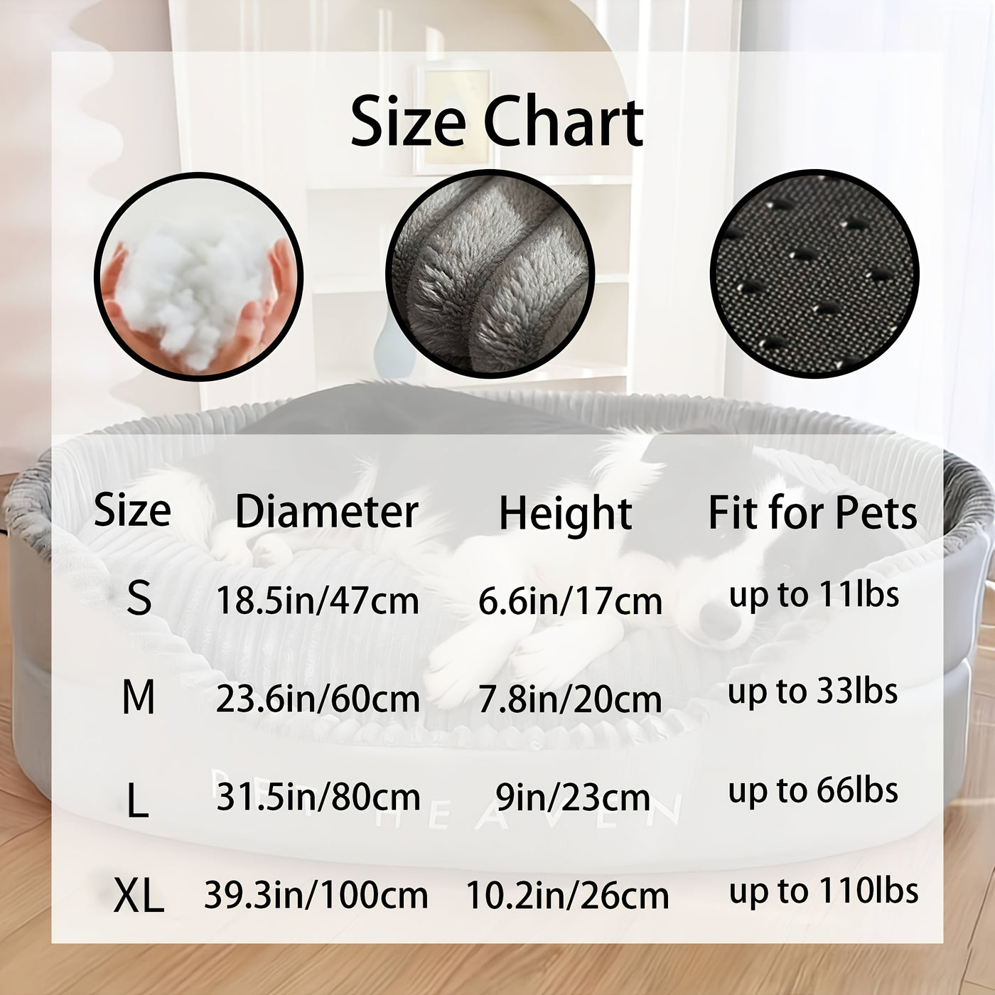 Washable Dog Bed for Medium & Large Dogs – Deluxe Double-Sided, High & Low Sides, All-Season Detachable Mat