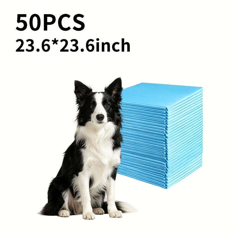 Super Absorbent Disposable Pet Pee Pads 23.6x23.6 Inch - Leak-Proof SAP Training Pads for Puppies Dogs Cats Rabbits, 50/100/200 Count Bulk Pack