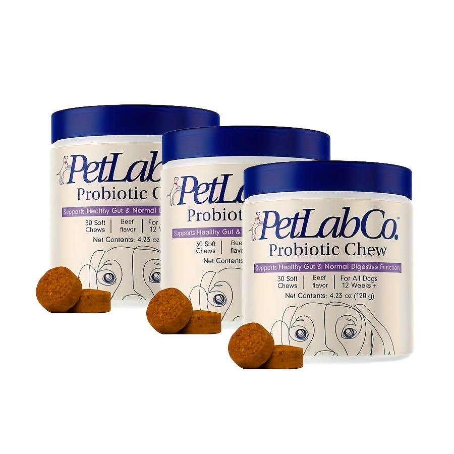 Dog Probiotic Chewable Treats with Natural Ingredients – Probiotics & Prebiotics for Digestive Health and Daily Wellness