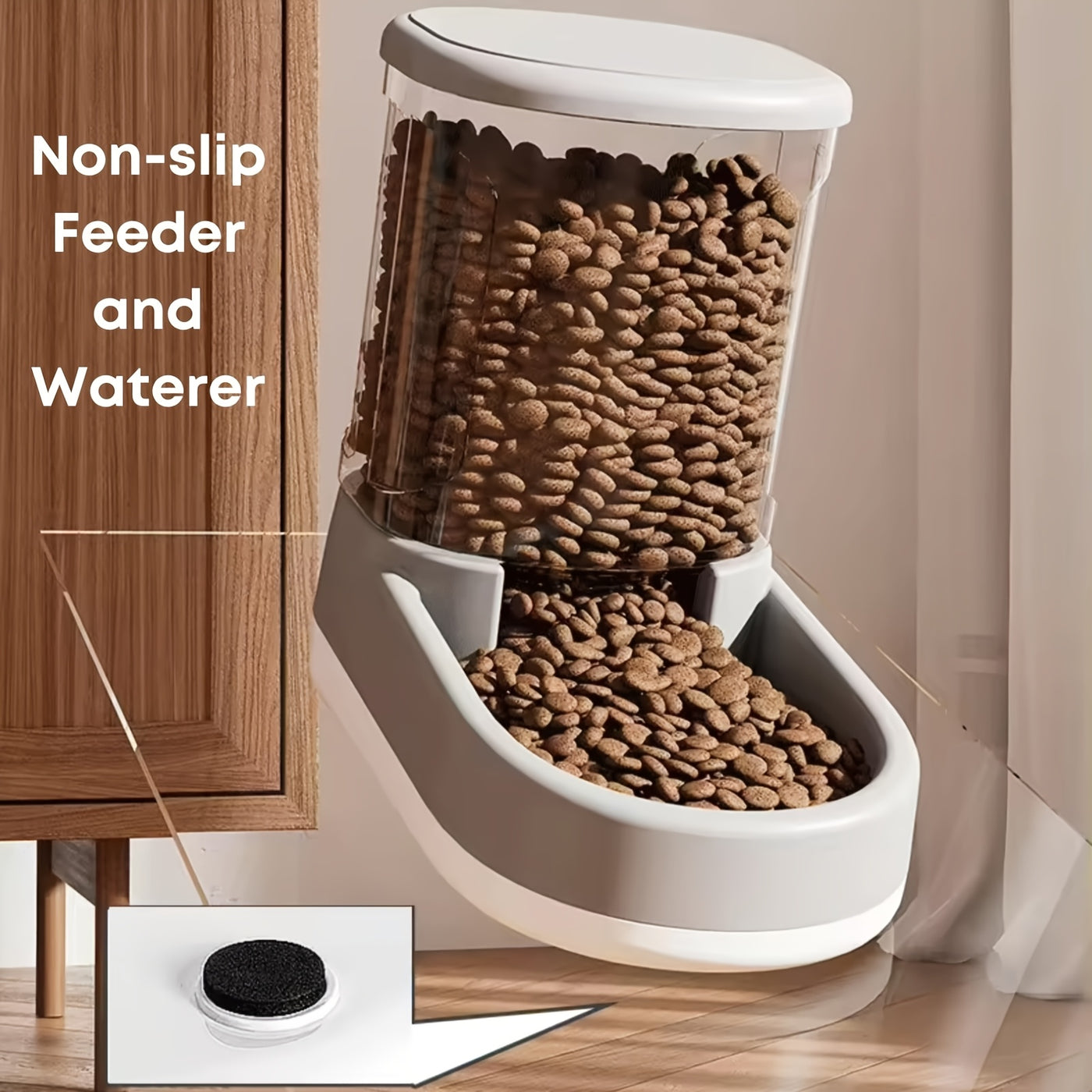 Gravity Dog Food Feeder and Water Dispenser Set 8-Pound Large Capacity Automatic Pet Feeding Station for Big Medium Small Dogs & Cats - 2-Piece Plastic BPA-Free Set