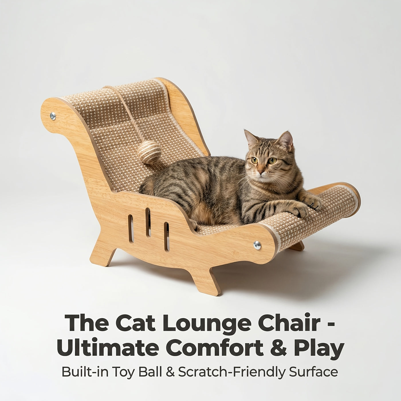 Large Sisal Cat Scratcher Lounge Pad for Indoor Cats – Durable Upgraded Cat Scratching Board, Protects Furniture, Available as Single or Combo Set with Leash & Collar