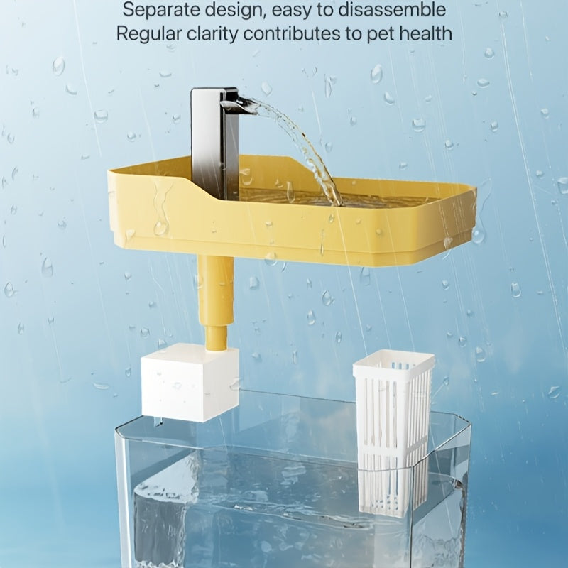 Pet Water Dispenser 50oz USB Rechargeable – Ultra Silent Automatic Circulating Water Feeder for Cats & Dogs, No Battery Required