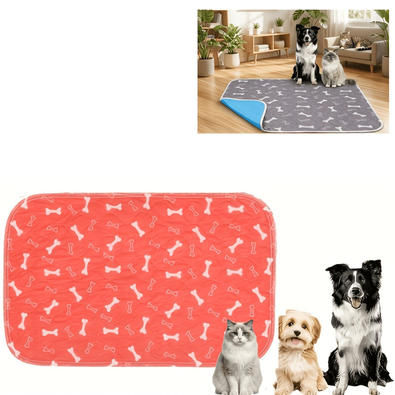 Washable Dog Pee Pads 4-Layer Super Absorbent Leak-Proof Odor Control Reusable Puppy Training Pads Non-Slip Multi-Size