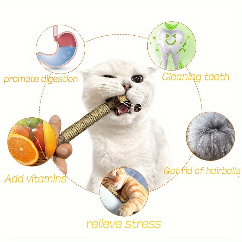 Silver Vine Sticks for Cats 12-Pack – Natural Herb Chewing Sticks for Cat Dental Care, Boredom Relief & Entertainment – Better Than Catnip