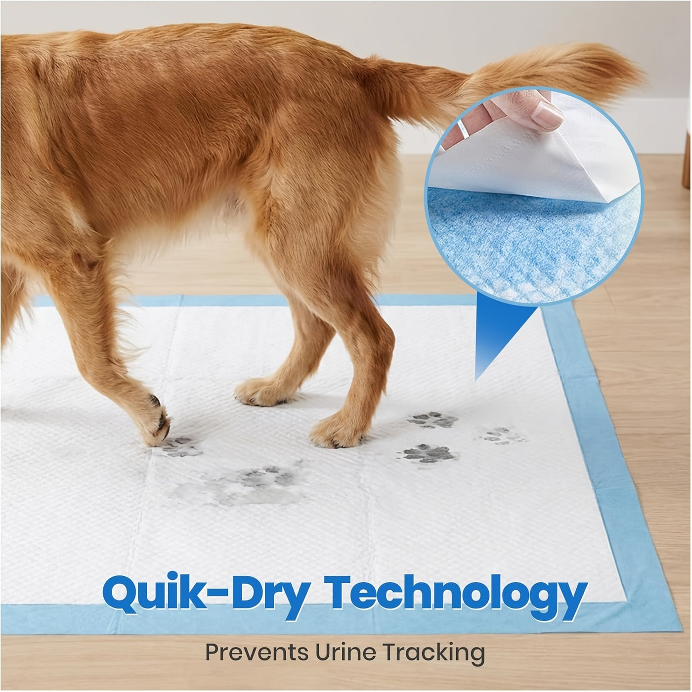 Disposable Dog Pee Pads - 8-Layer Super Absorbent Leak-Proof Puppy Potty Pads, XXXL Extra Large 31x47 / 32x36 / 57x31 in, 40 / 60 / 80 / 120 Count, for Cars Cages Sofas
