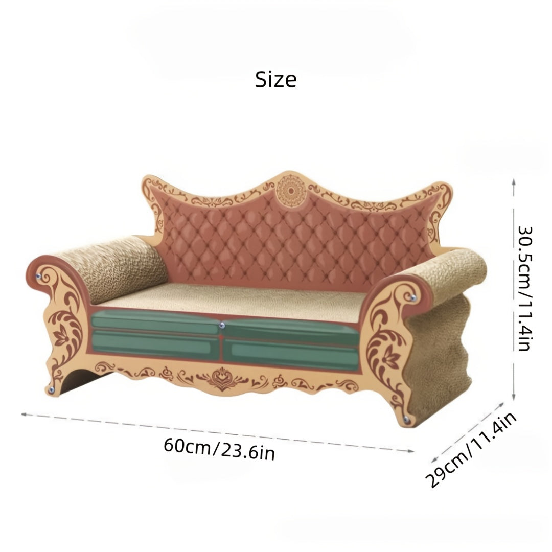 L-Shaped Cat Scratching Board Sofa – Chaise Lounge Cat Scratcher Couch Bed, Wear-Resistant Non-Shedding Sisal, Vertical & Horizontal Scratch, Furniture Protector for Large Cats