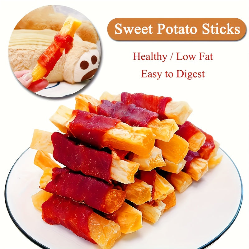 Dog Training Treats – Chicken & Duck Sweet Potato or Milk Sticks, High Protein Easily Digestible Reward Snacks for Small Medium Large Dogs, 200g & 400g