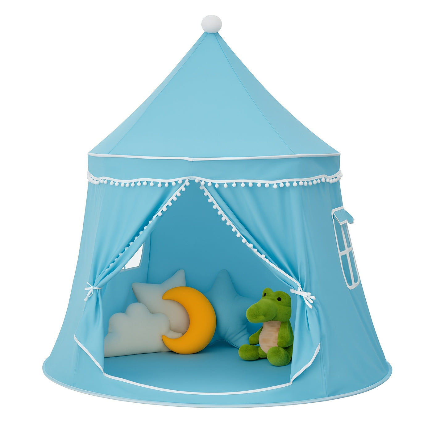 Pet Automatic Pop-Up Dome Tent – Portable Cat & Dog Shelter for Camping, Hiking & Road Trips, Quick Open & Close, No Assembly, 2 Styles: Deluxe (Mat + Star Lights) or Basic