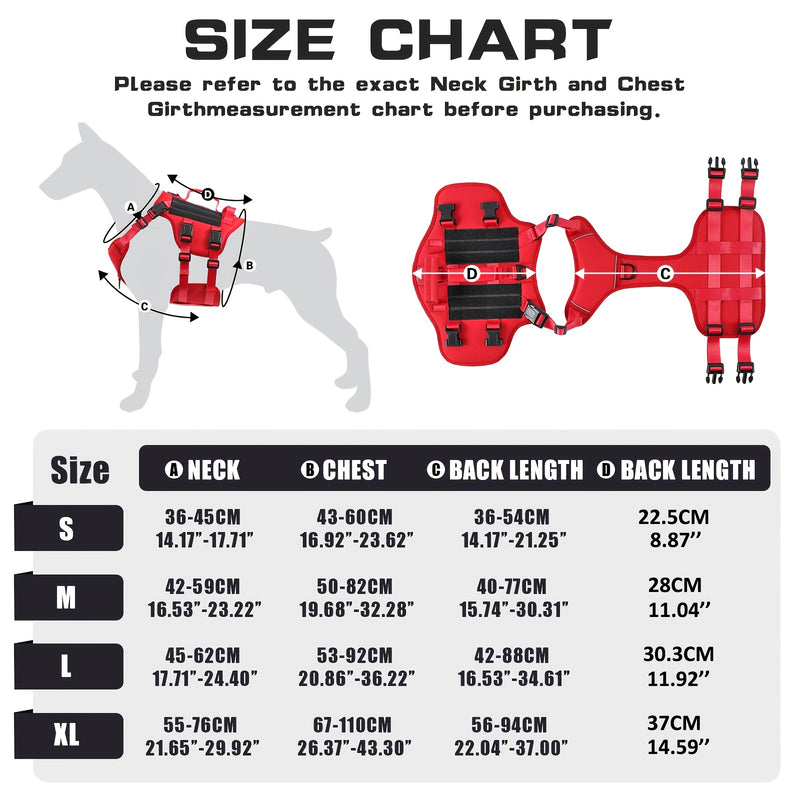 No-Pull Dog Harness Escape Proof Soft Padded Full Body Vest with Lift Handle & Leash Clip – Reflective Adjustable Pet Harness for Large Dogs Walking Hiking Training