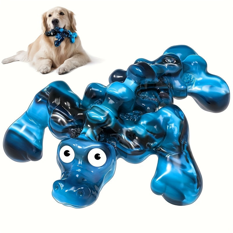 Crocodile Dog Chew Toy for Aggressive Chewers – Durable Nylon Squeaky Chew Toy for Large Medium Small Dogs, Milk Flavored Teeth Cleaning Indestructible Dog Toy, Boxing & Head Styles