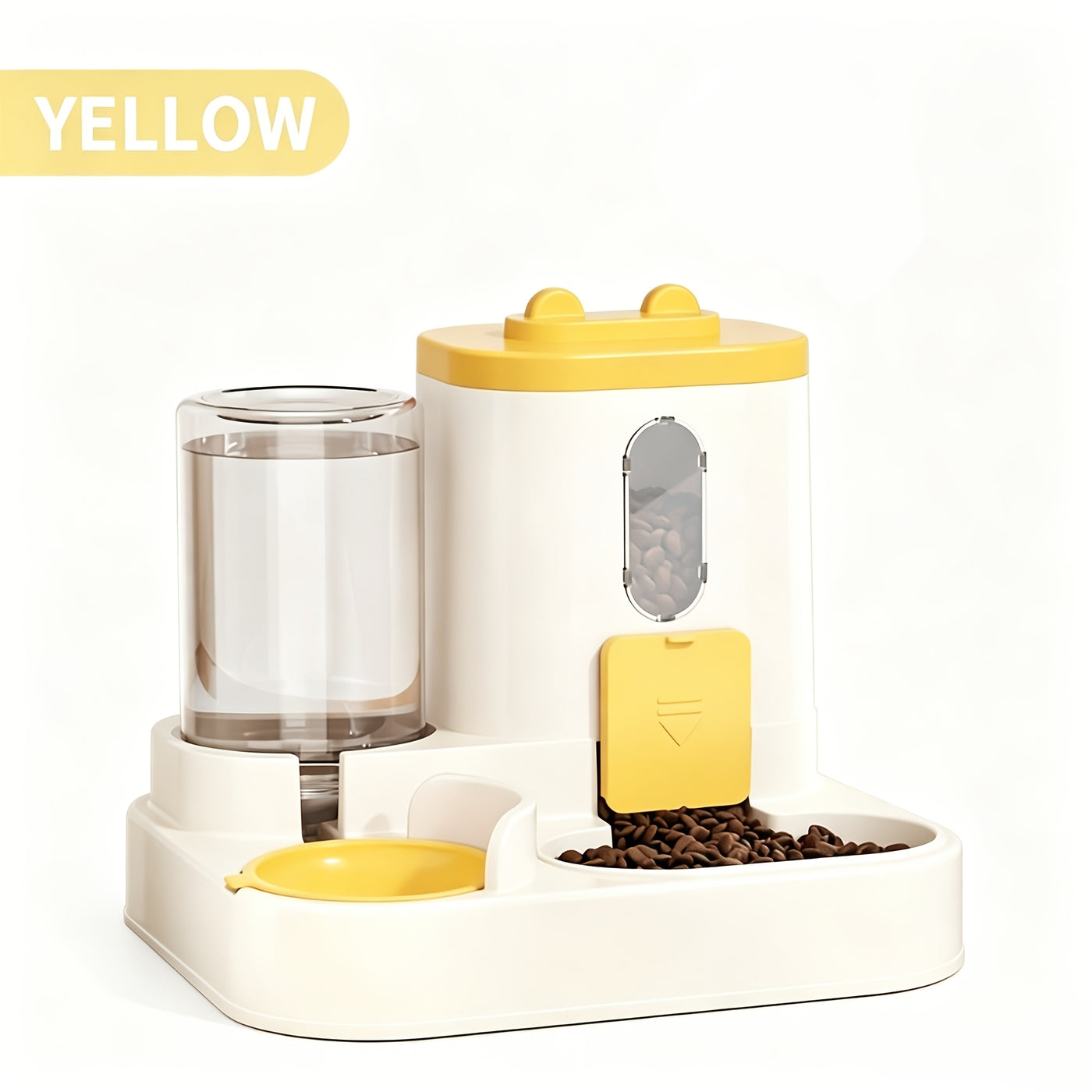 2-in-1 Automatic Pet Feeder for Cats & Dogs – Non-Electric Space-Saving Gravity Bowl, Easy Clean, Multi-Pet Family Dual Feeding Station