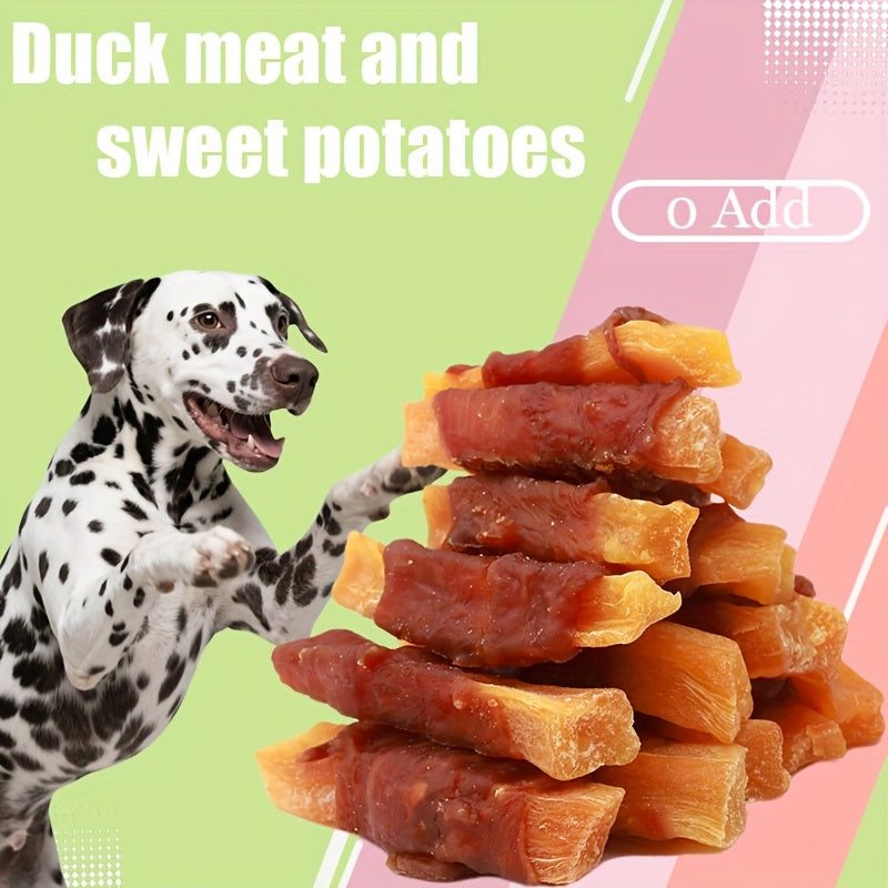 Sweet Potato Dog Treats Chicken Wrapped & Duck Wrapped Natural Training Reward Soft Chewy High-Protein Grain-Free Dog Snack 220g 7.76oz