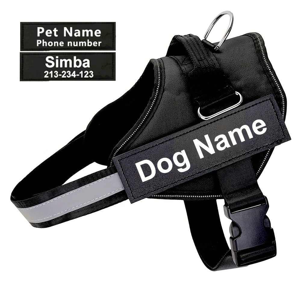 Personalized No-Pull Dog Harness with Custom Name & Phone Number - Heavy Duty Dog Vest, Anti-Choke Training Walking Harness for Small Medium Large Dogs, XS to XXL, 12 Colors