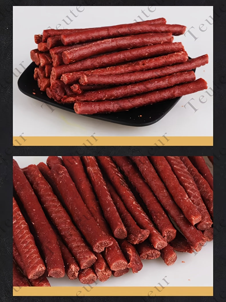 Beef Stick Dog Treats – Wind-Dried Beef, Beef Tendon Sticks & Beef Blocks, High Protein Grain-Free Long-Lasting Chews for Puppies & Adult Dogs, All Breeds, 5oz