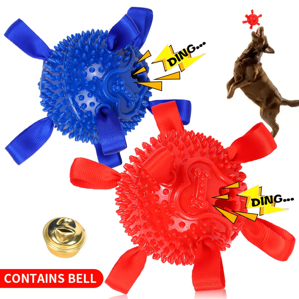 Dog Ball Toy for Small & Medium Dogs – Chew-Resistant Fetch & Training Ball, Independent Play, Shiba Inu Corgi Bulldog Golden Retriever, Blue or Orange