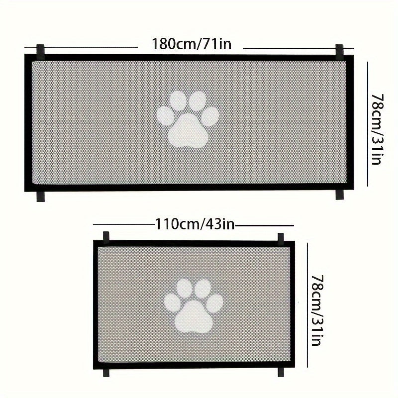 Portable Folding Pet Gate & Dog Isolation Fence – Foldable Mesh Safety Net for Indoor Dog & Cat Separation