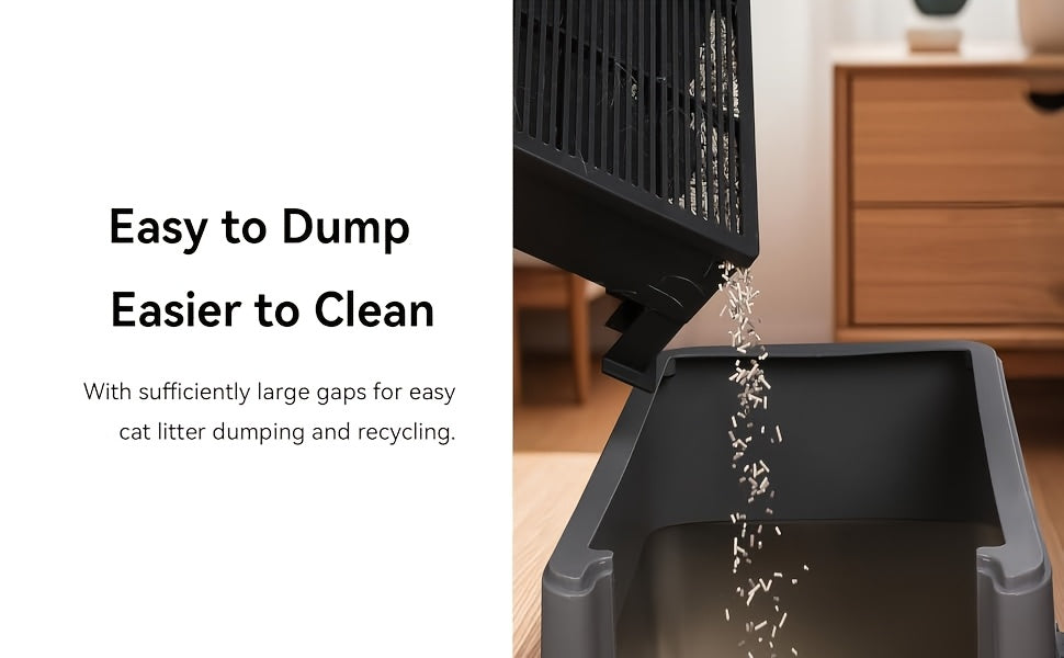 Cat Litter Box Step Ramp Adjustable 3.5" & 6" Non-Slip Litter Trapper Platform for Kittens Senior Cats Automatic Litter Boxes