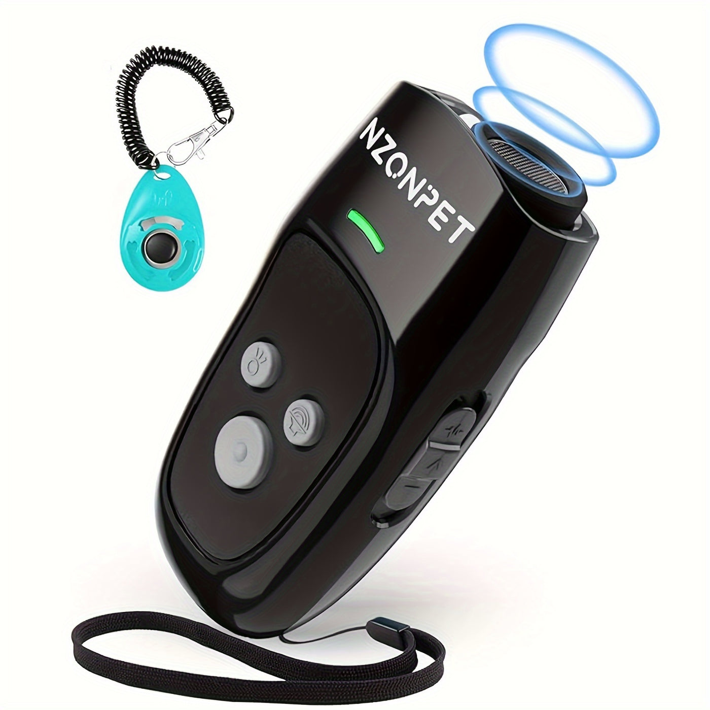 Ultrasonic Anti Barking Device 3-in-1 – Dog Bark Control & Training Tool with 3 Frequency Modes, 16.4Ft Range, Rechargeable LED Light & Wrist Strap | Green, Ginger, Black
