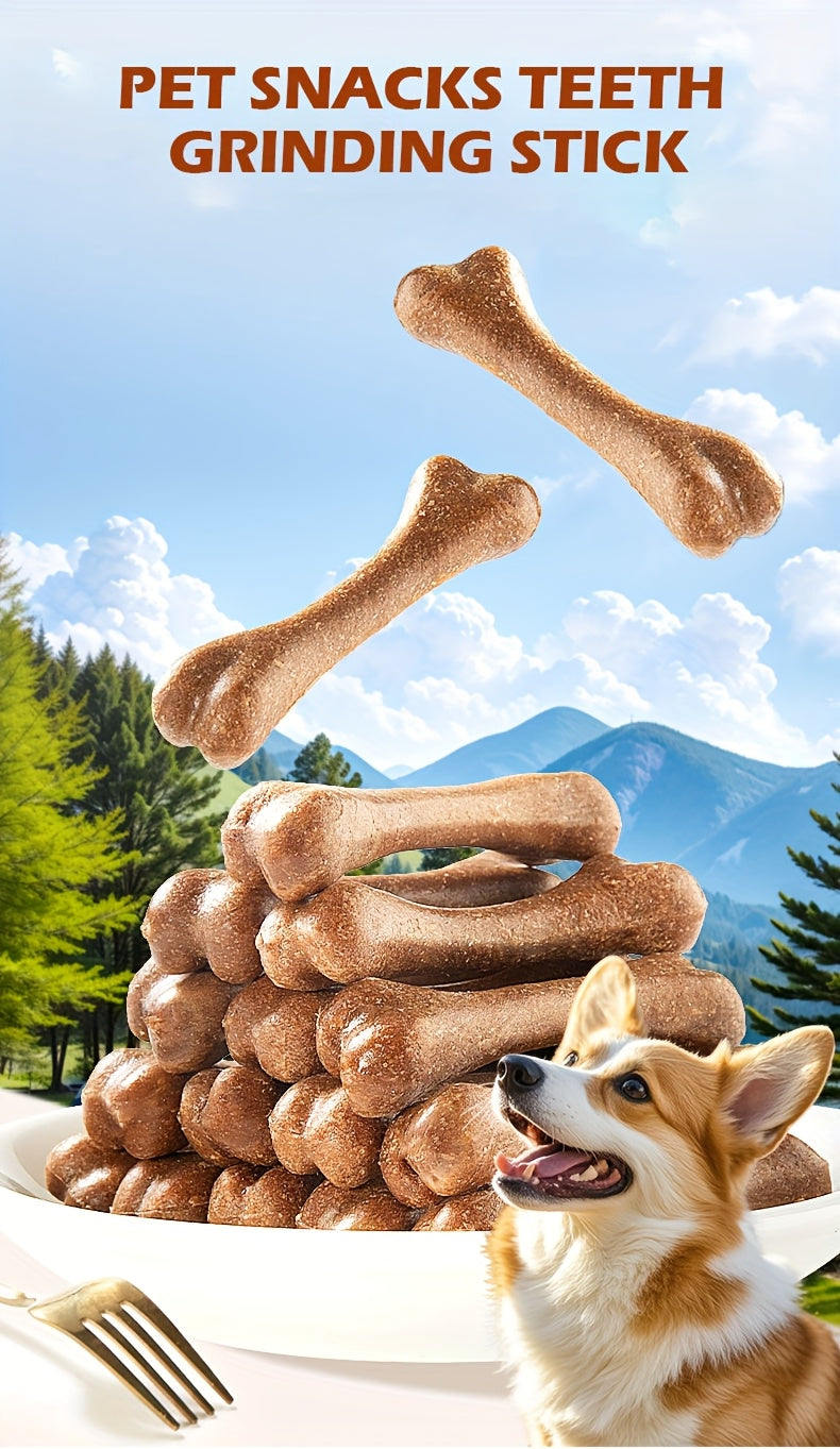 Dog Chew Bones 20pcs for Small Medium Large Dogs – Calcium Enriched Dental Sticks Teeth Cleaning Bite-Resistant Puppy Adult Treats