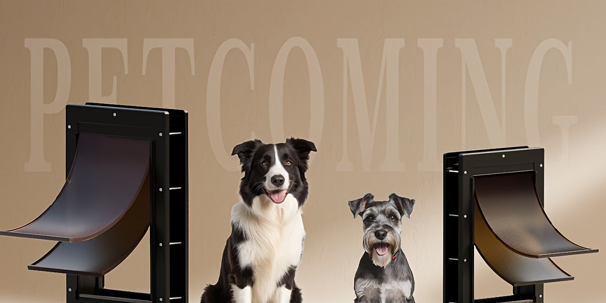 Large Dog Door Heavy Duty Plastic – Double Magnetic Flap Doggie Door for Interior & Exterior Doors or Wall, Easy Install, 45-100 LB Dogs
