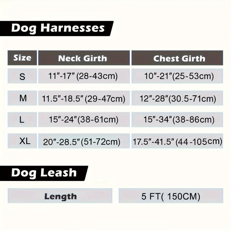 No-Pull Dog Harness & Free 5-Foot Leash Set - Adjustable Reflective Oxford Vest with Foam Handle, Easy Control for Medium Large Dogs S-XL, Black Purple Blue Red Rose Red