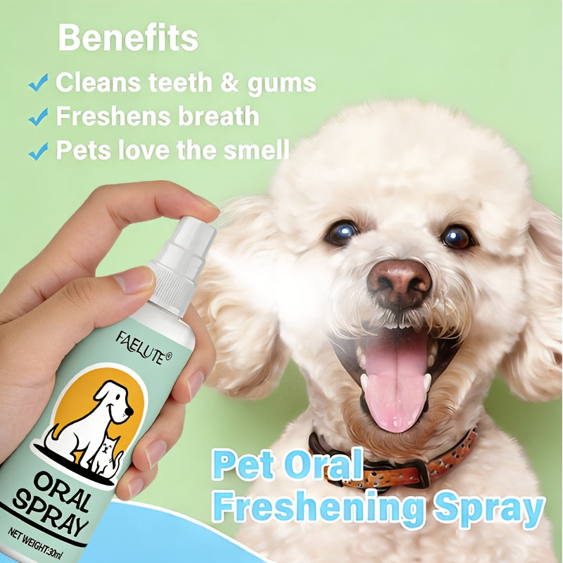 Pet Breath Freshener Spray for Dogs and Cats – Daily Oral Hygiene Mist for Fresh Breath, Safe for Puppies and Kittens