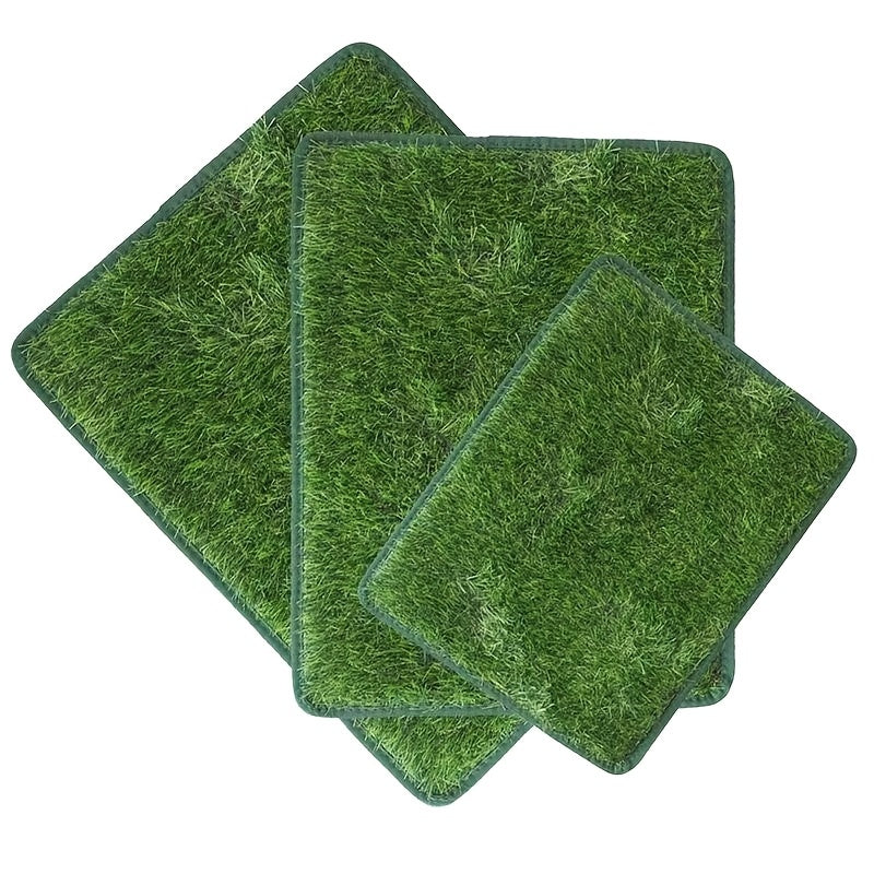 Dog Grass Pad Artificial Turf Potty Training Pad – Washable Reusable Fake Grass Pee Pad for Dogs Puppies Indoor Outdoor Use