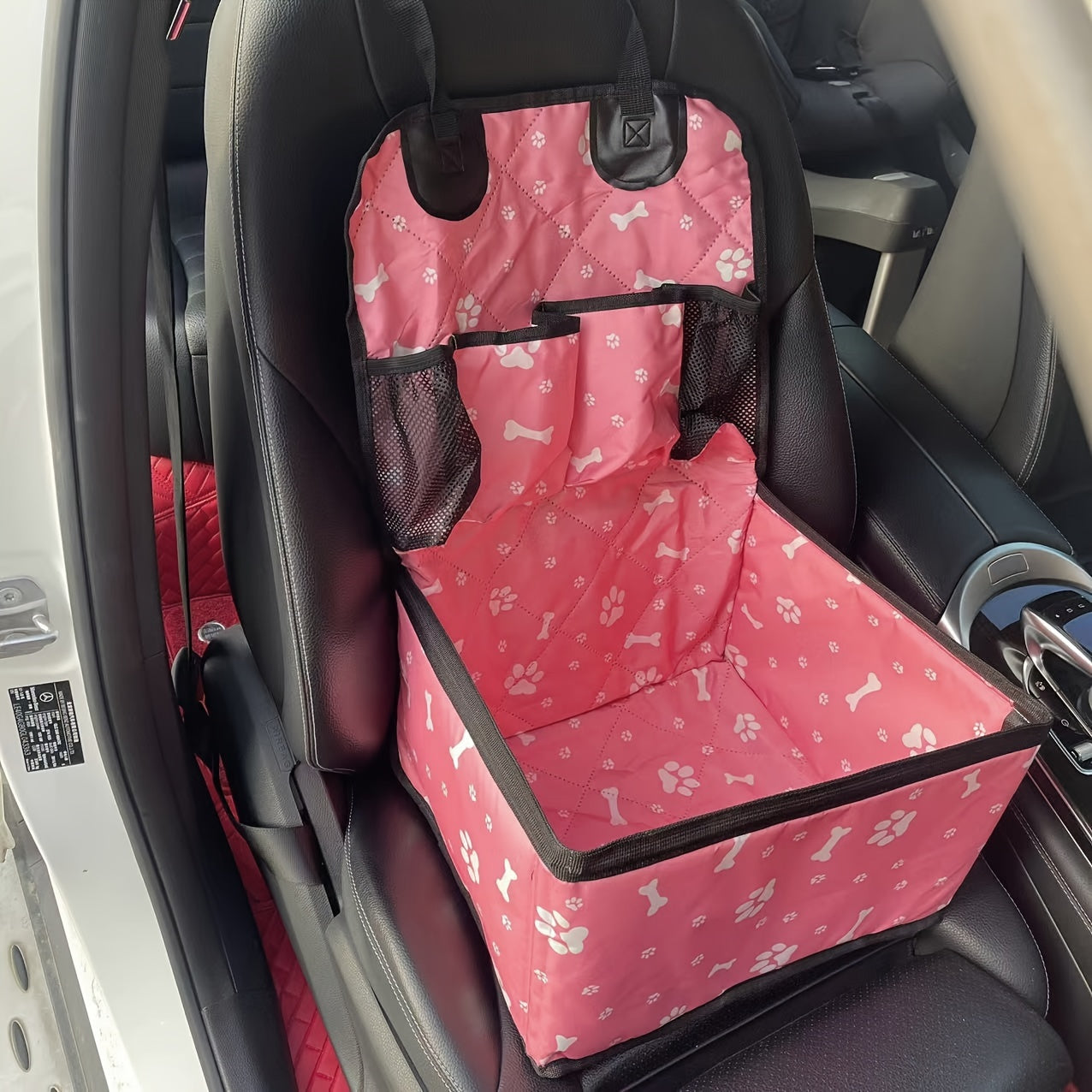 Dog Car Seat Mat for Front Passenger Seat – Dirt-Resistant Scratch-Proof Polyester Pet Travel Mat, Washable Car Seat Cover Protector for Dogs in Cars, SUVs & Trucks