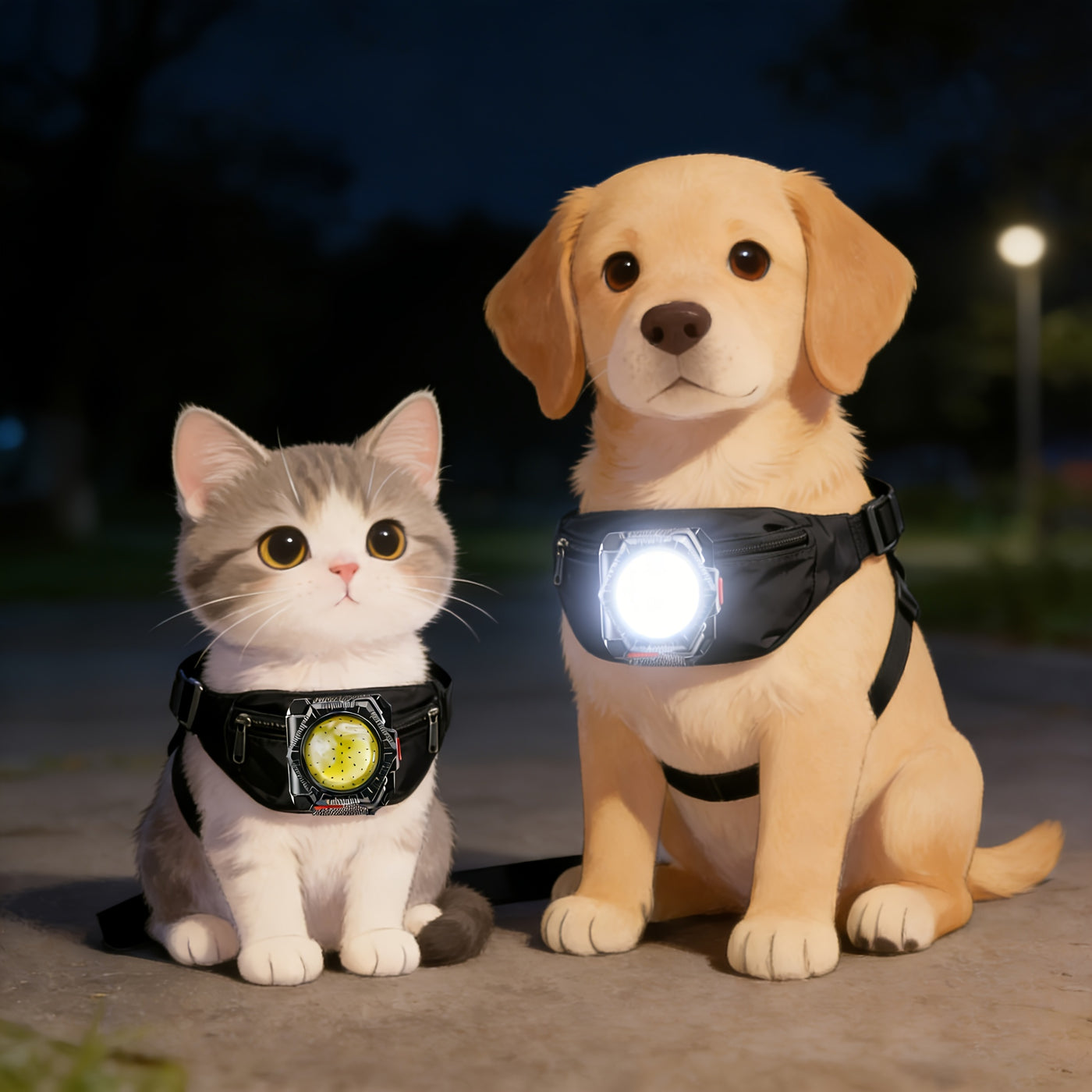 LED Glow Dog & Cat Collar USB Rechargeable Night Safety Light Adjustable Glowing Neck Cuff for Small Medium Dogs & Cats - Nighttime Walking Visibility & Anti-Lost Pet Accessory