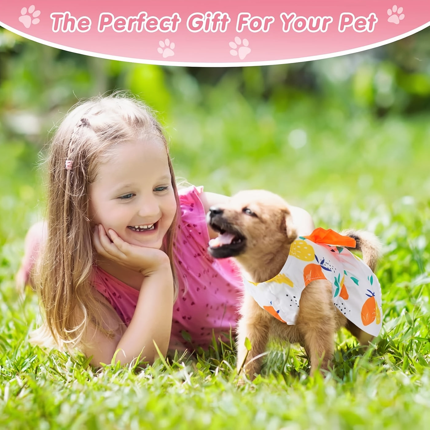 Girl Dog Dress Set of 5 Cute Styles – Floral Princess Bow Puppy Dresses for Small Dogs & Cats, Soft Polyester Press Buckle Pet Costume for Yorkshire Mini Toy Breeds, All Seasons