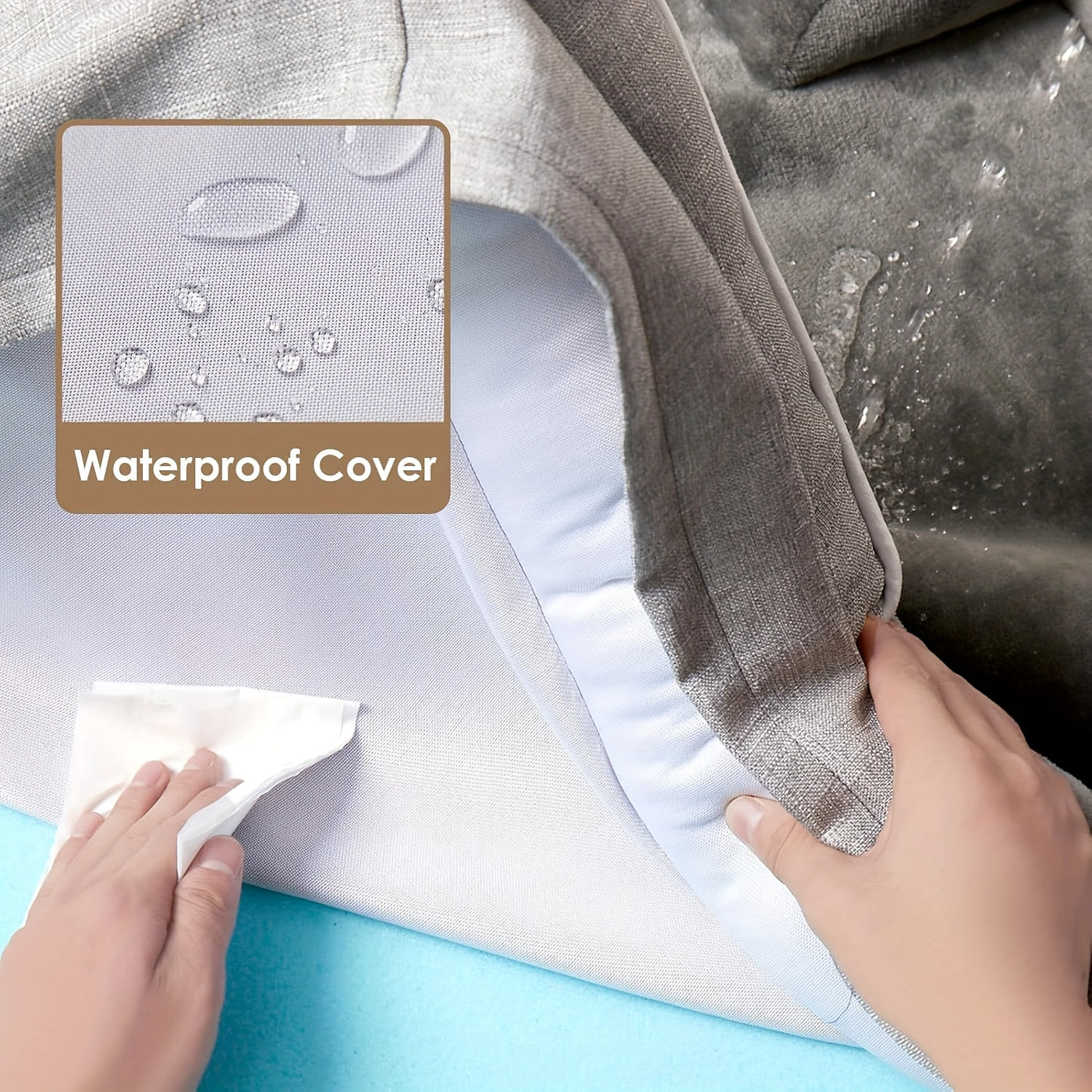 Giant Dog Sofa Bed for Extra Large Dogs & Cats – Comfort Couch with Washable Removable Cover & Nonskid Bottom, Grey