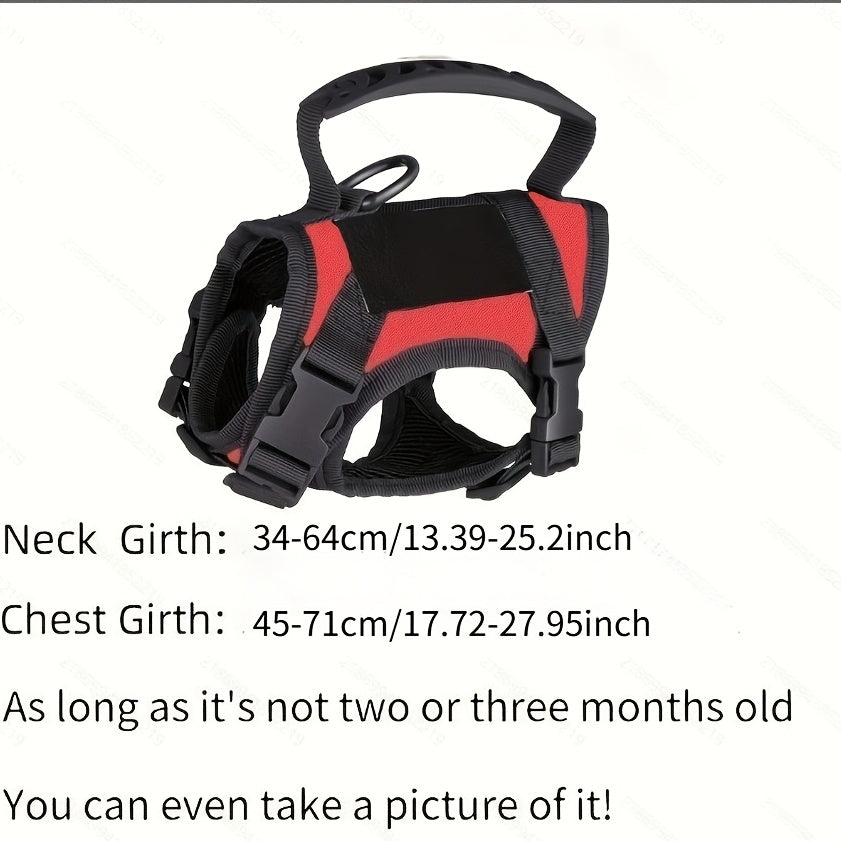 600D Cat Tactical Vest Harness Adjustable - Escape-Proof Chest Strap Vest for Cats & Puppies, Training Walking Outdoor Harness, Black Khaki Red Rose Red Mineral Green Mixed