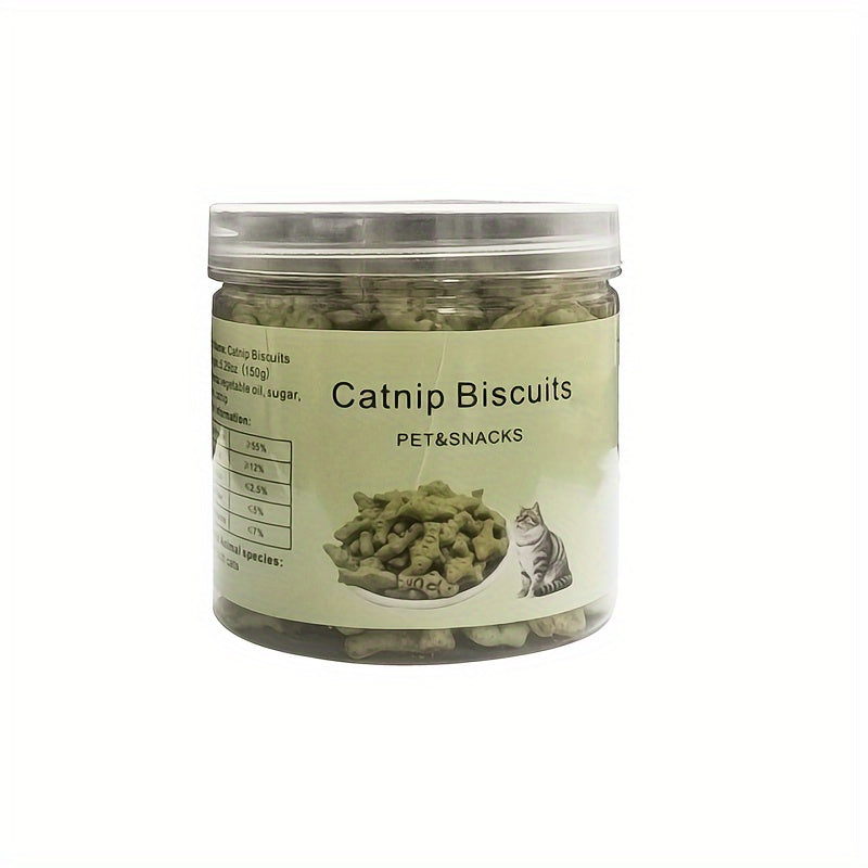 Catnip Cookie Cat Treats for Indoor Cats – Hairball Relief, Dental Health & Stress Relief, Fish-Shaped Natural Bites, 2PCS / 4PCS Value Pack