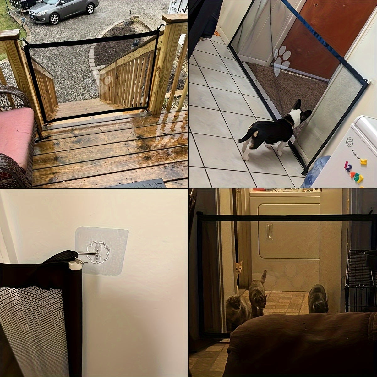 Portable Folding Pet Gate & Dog Isolation Fence – Foldable Mesh Safety Net for Indoor Dog & Cat Separation