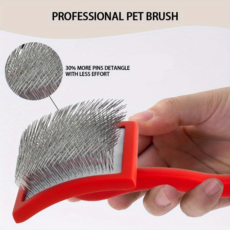 Dog Slicker Brush Professional Grooming Brush with Extra-Long Pins – Deshedding Detangling Dematting for Large Dogs, Goldendoodles Labradoodles Poodles, Buy 1 Get 1