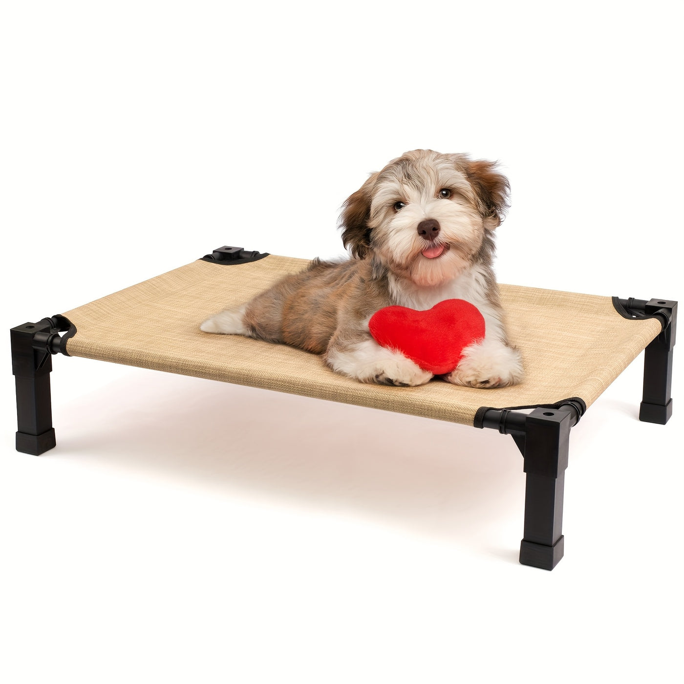 Cooling Elevated Dog Bed – Raised Dog Cot with Washable Breathable Mesh, Metal Frame & No-Slip Feet for Indoor & Outdoor Use