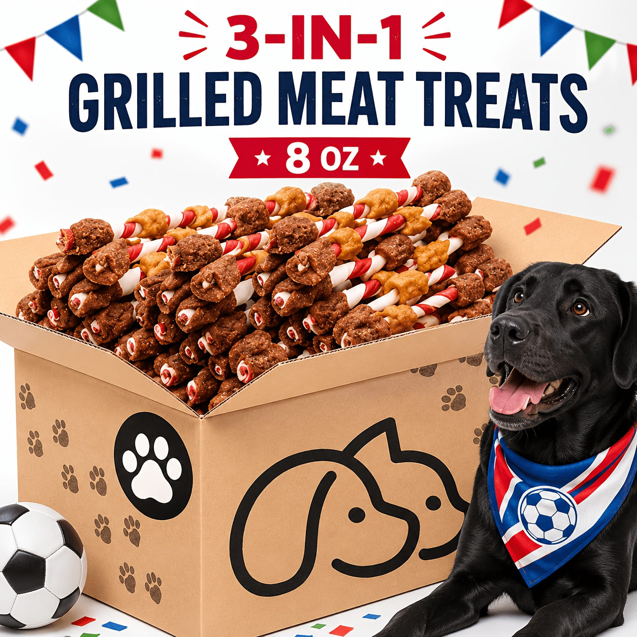 Rawhide-Free Kabob Dog Chews – Real Chicken, Beef, Duck & Liver Grilled Meat Treats, Long-Lasting High Protein Dog Chews for All Breeds, Beef Sausage / 3-in-1 / Double Duck