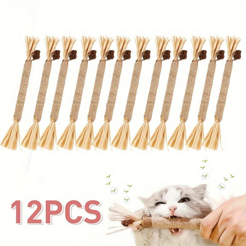 Silver Vine Sticks for Cats 12-Pack – Natural Herb Chewing Sticks for Cat Dental Care, Boredom Relief & Entertainment – Better Than Catnip