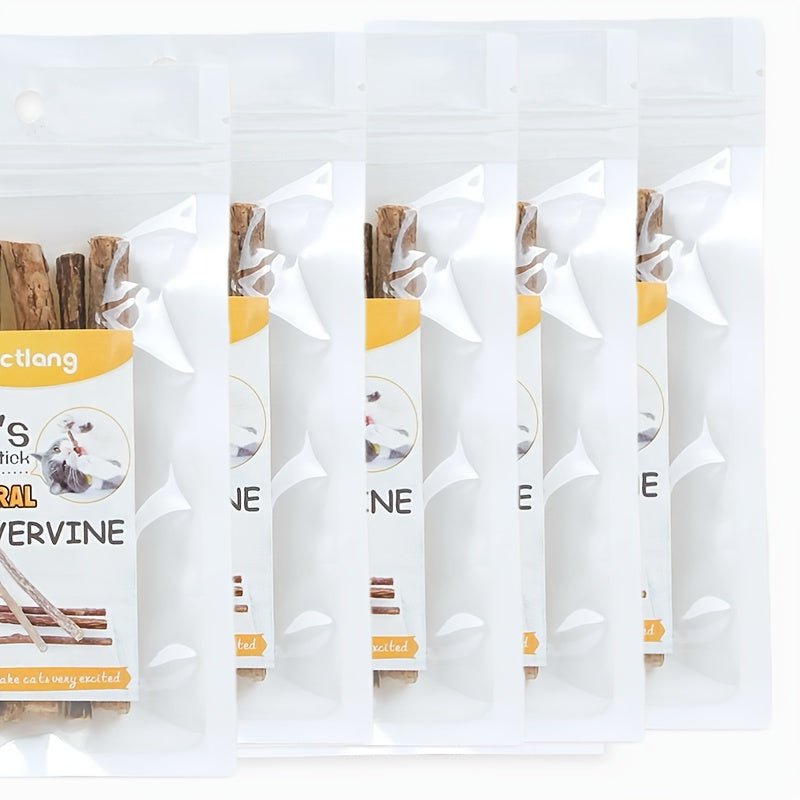 Cat Chew Sticks 25pcs – Interactive Dental Teething Toys for Cats, Teeth Cleaning & Grinding Sticks, 5pcs Per Bag, Promotes Oral Health Through Play