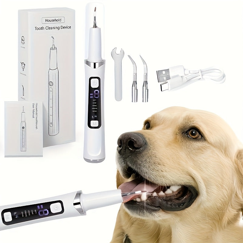 Electric Pet Toothbrush USB Rechargeable for Cats and Dogs – Sonic & Manual Modes Plaque Tartar Removal Oral Care Kit
