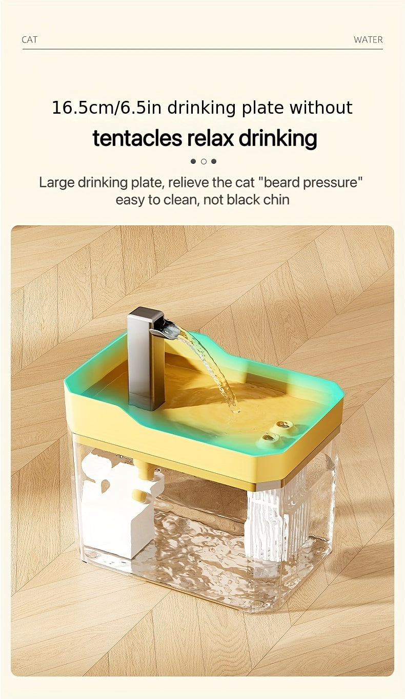 Pet Water Dispenser 50oz USB Rechargeable – Ultra Silent Automatic Circulating Water Feeder for Cats & Dogs, No Battery Required