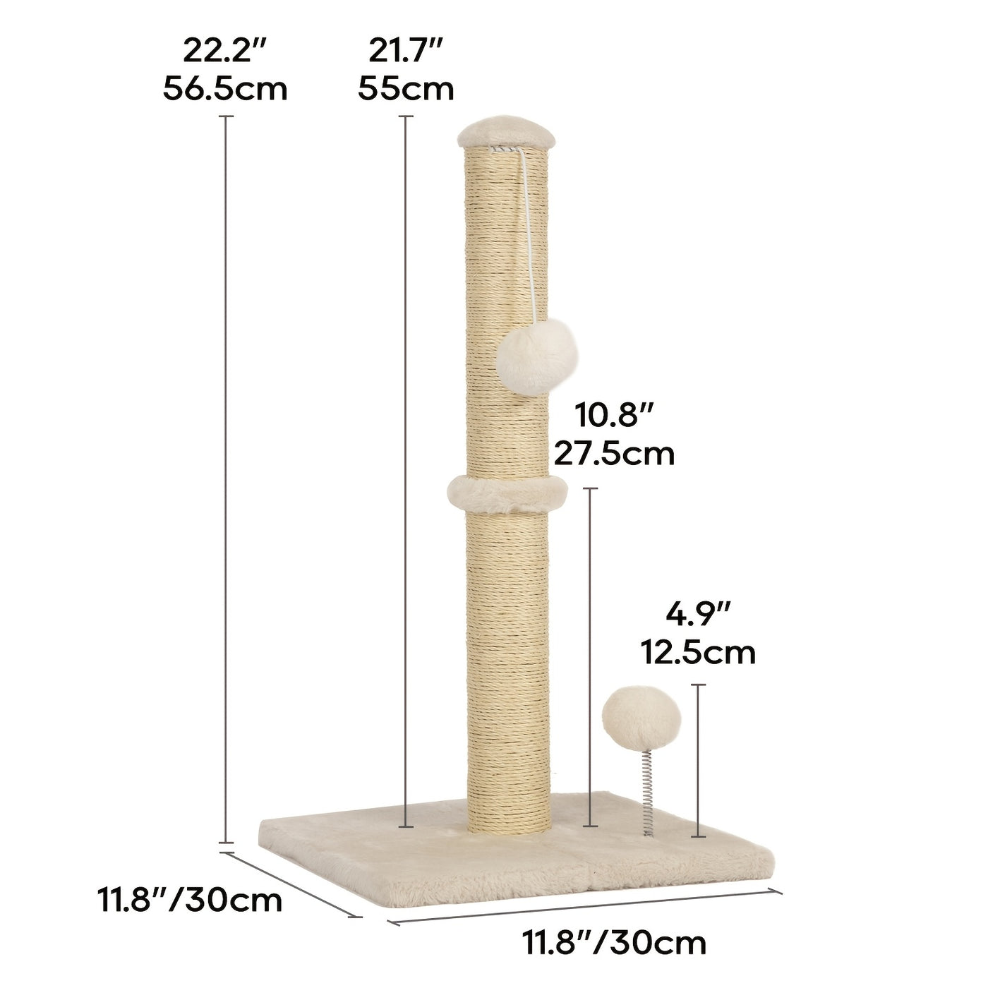 Multi-Level Cat Tree Tower with Scratching Post & Cat House - Indoor Cat Activity Center 22/54/60/70 Inch, Cat Climbing Tower for Kittens & Adult Cats, Easy Assembly