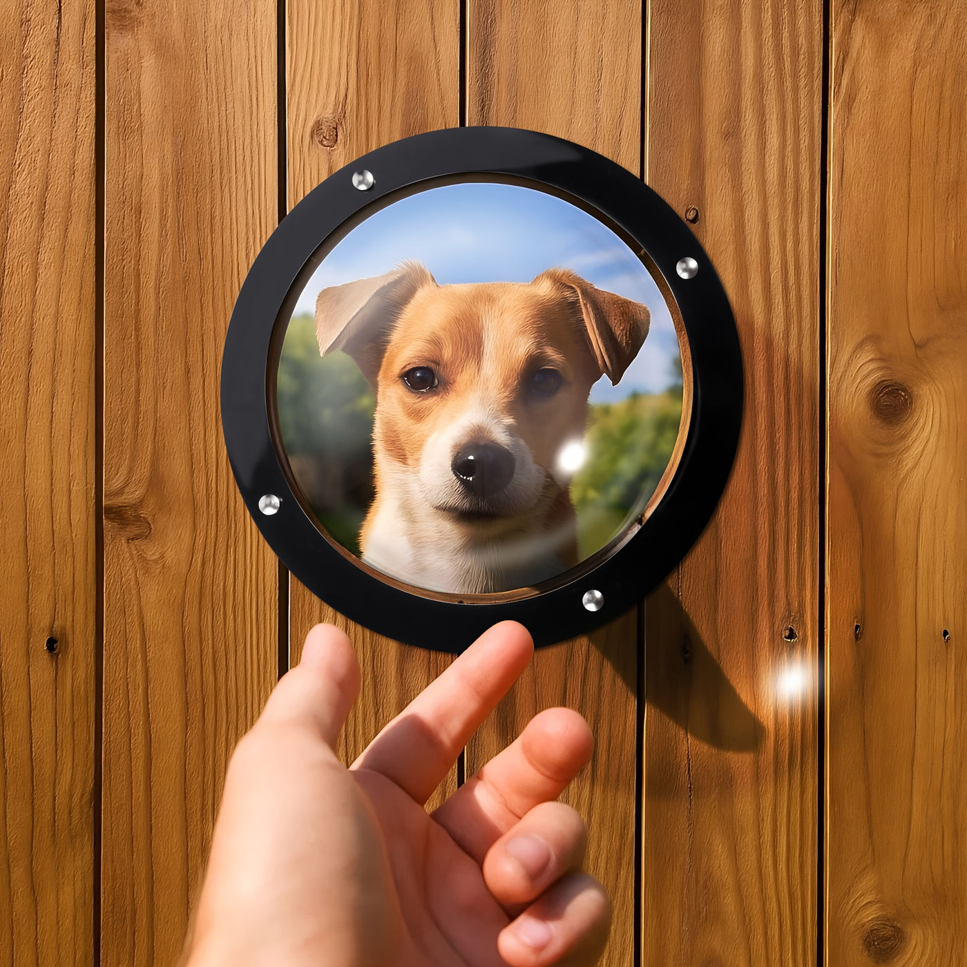 Acrylic Dome Dog Fence Window – Clear Pet View Window for Yard Fence, Lets Dogs See Outside, Durable Plastic Dog Window for Wood & Chain Link Fences, Indoor & Outdoor