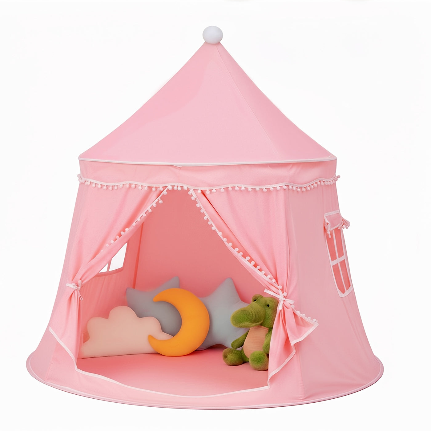 Pet Automatic Pop-Up Dome Tent – Portable Cat & Dog Shelter for Camping, Hiking & Road Trips, Quick Open & Close, No Assembly, 2 Styles: Deluxe (Mat + Star Lights) or Basic
