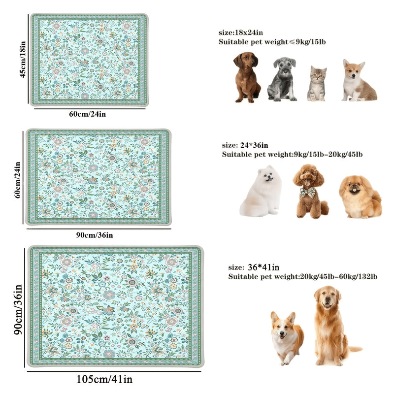 Washable Dog Pee Pads 2-Pack Reusable Non-Slip Leak-Proof Potty Training Pads for Crates and Floors