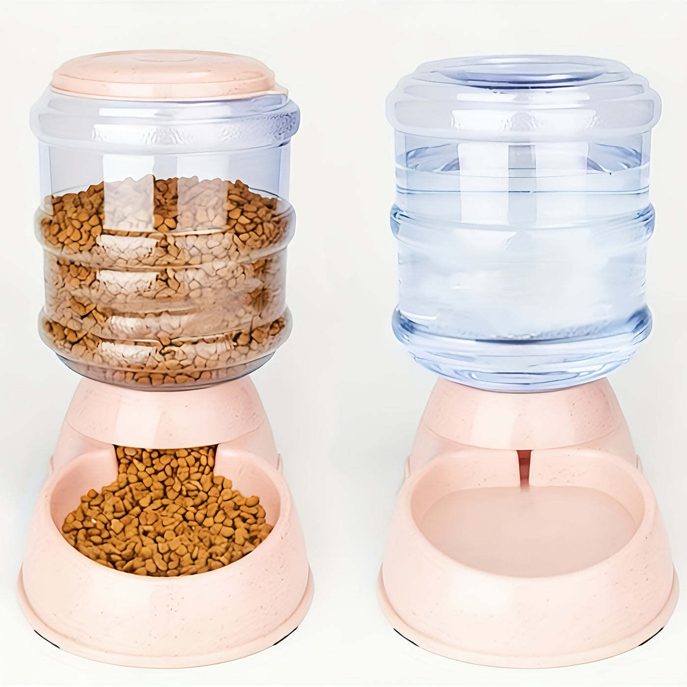 Gravity Pet Feeder & Water Dispenser 1 Gallon – No Battery Automatic Dog Cat Food Bowl Station, Durable BPA-Free PP, Small Medium Pets