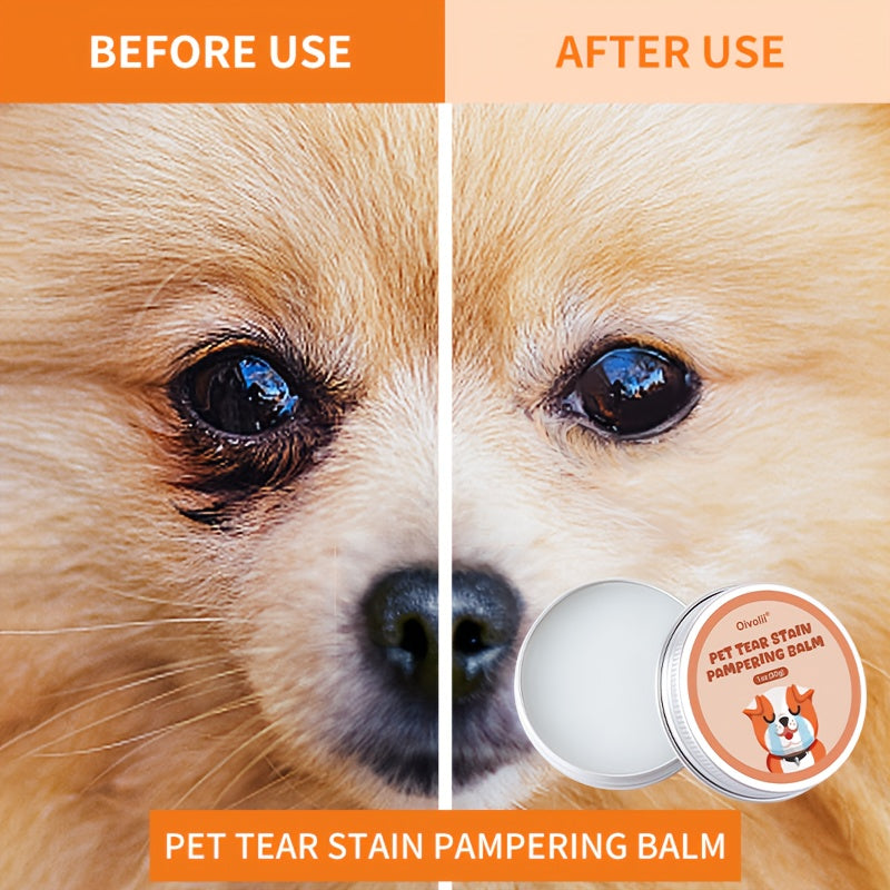 Tear Stain Remover Balm for Dogs and Cats 30g – Natural Safe Eye Gunk Cleaner Non-Irritating Daily Eye Care